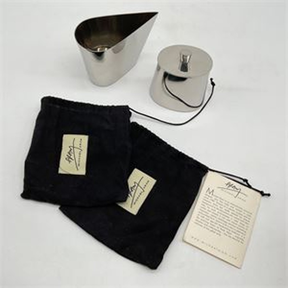 Michael Aram The Polished Collection Boat Sugar & Creamer Silver Metal Set India